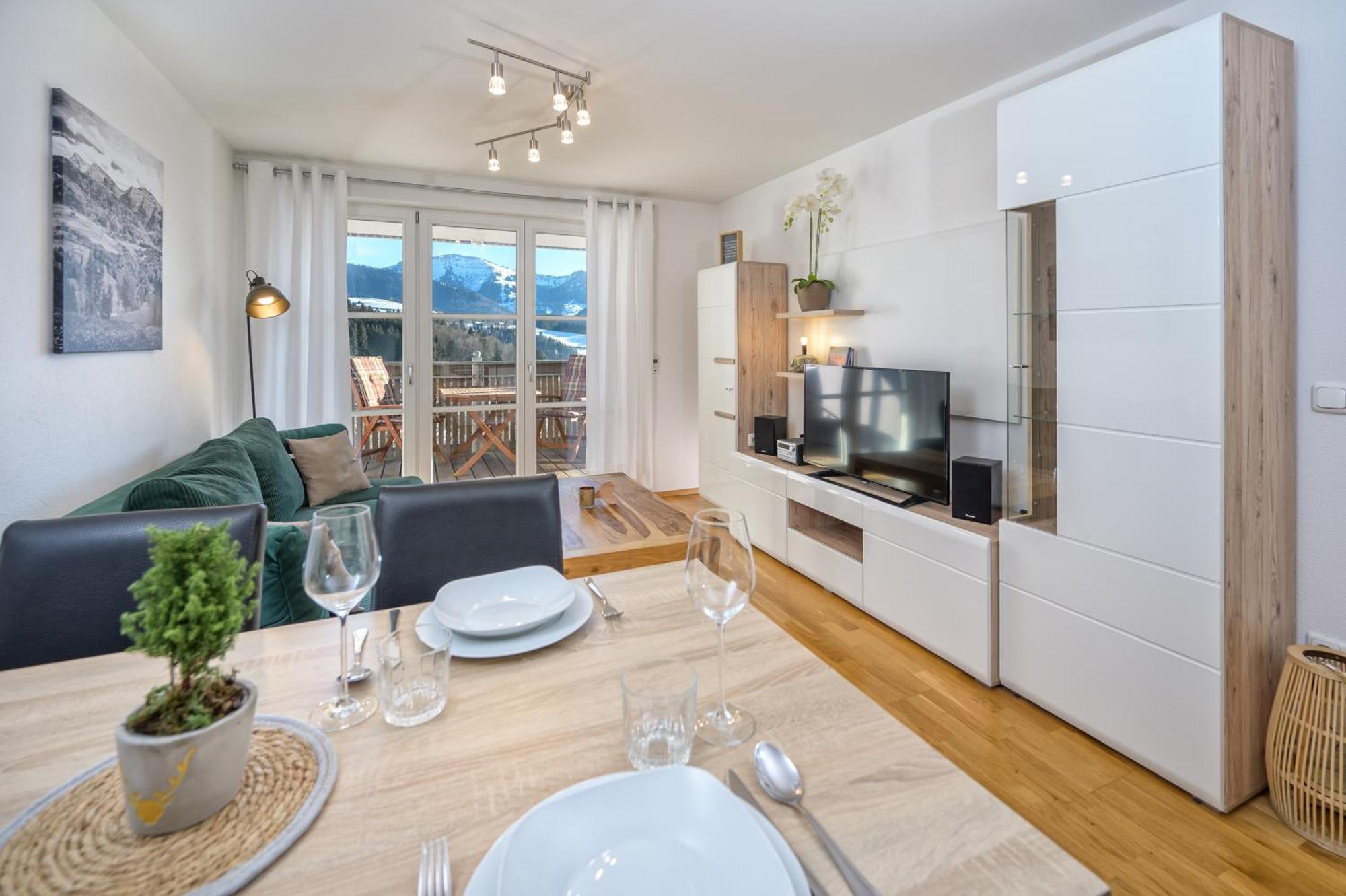Haus "Bergblick" Ferienwohnung Falken Mit 1 Schlafzimmer Oberstaufen Exteriér fotografie